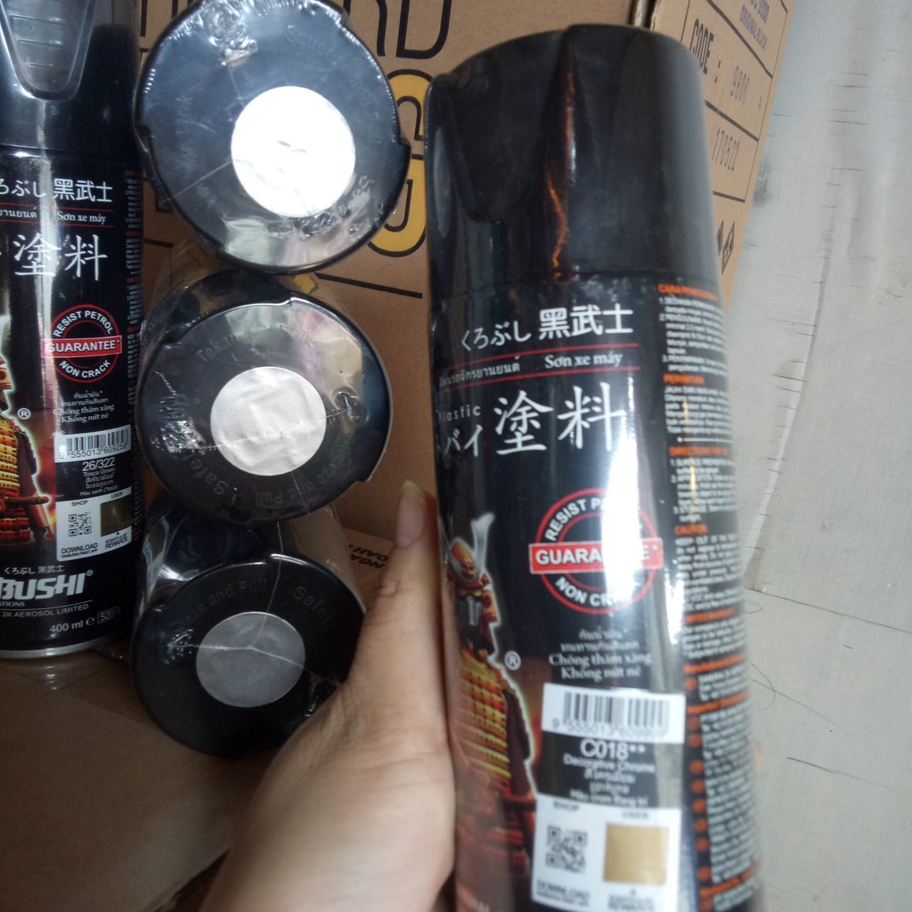 cat semprot pilok pilox samurai chrome decorative chrome c018 c018** 400ml