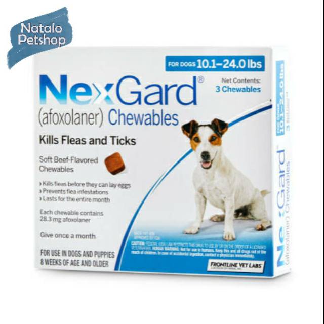 NexGard Medium Dog 4-10KG HARGA PER TABLET - Obat Kutu Anjing Flea