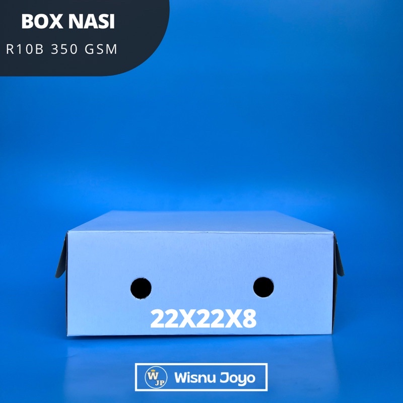 

(Promo) Kardus Nasi Kue Plus Mika Polos 22 Putih 350gsm/ Kotak Nasi Ukuran R10B Bahan Duplex