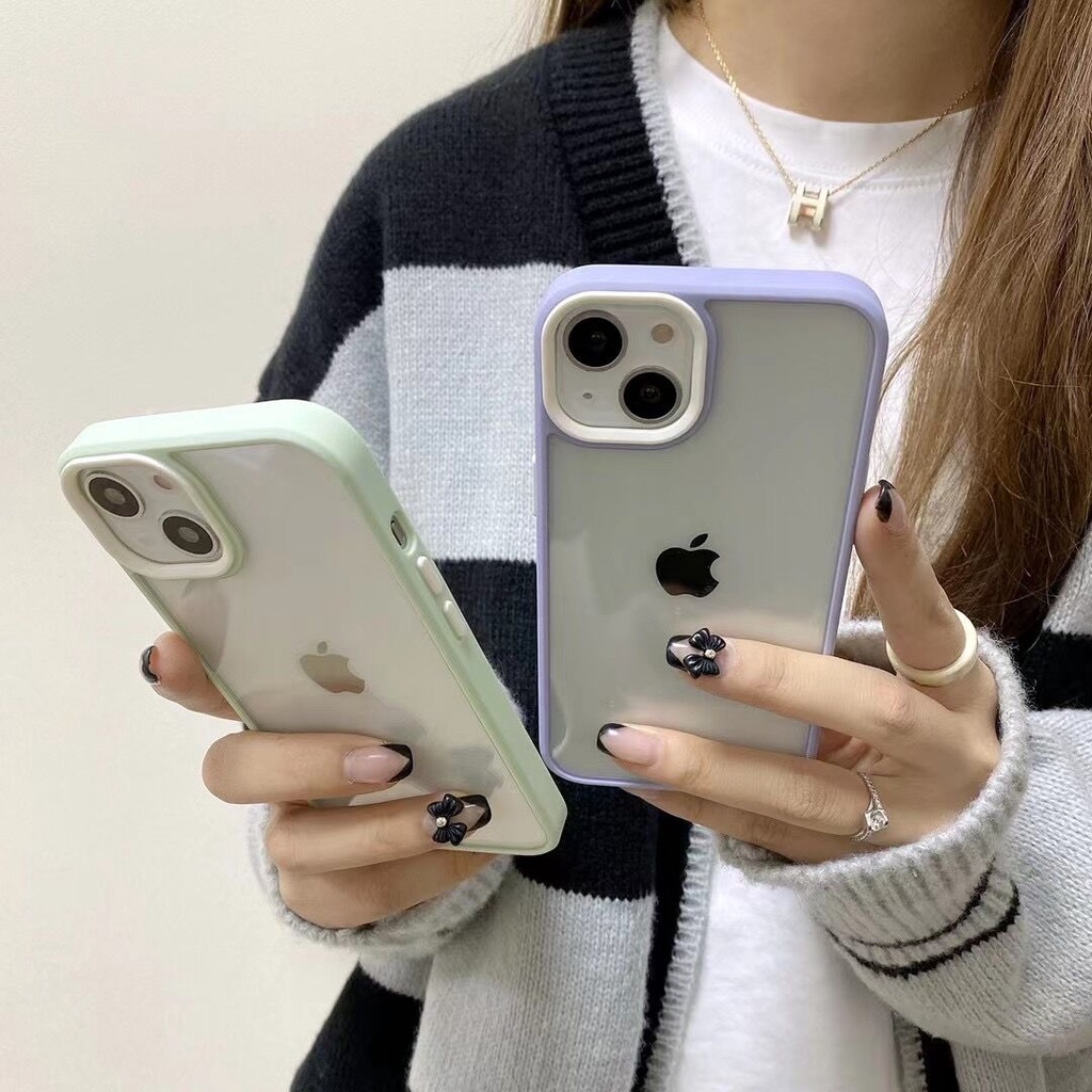 Case Apple iPhone Case Kualitas Tinggi Akrilik Bening Casing Ponsel iPhone X XS XR 11 12 13 Pro Max Casing Ponsel iPhone Case