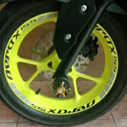 Sticker velg stiker velk Aerox kuning