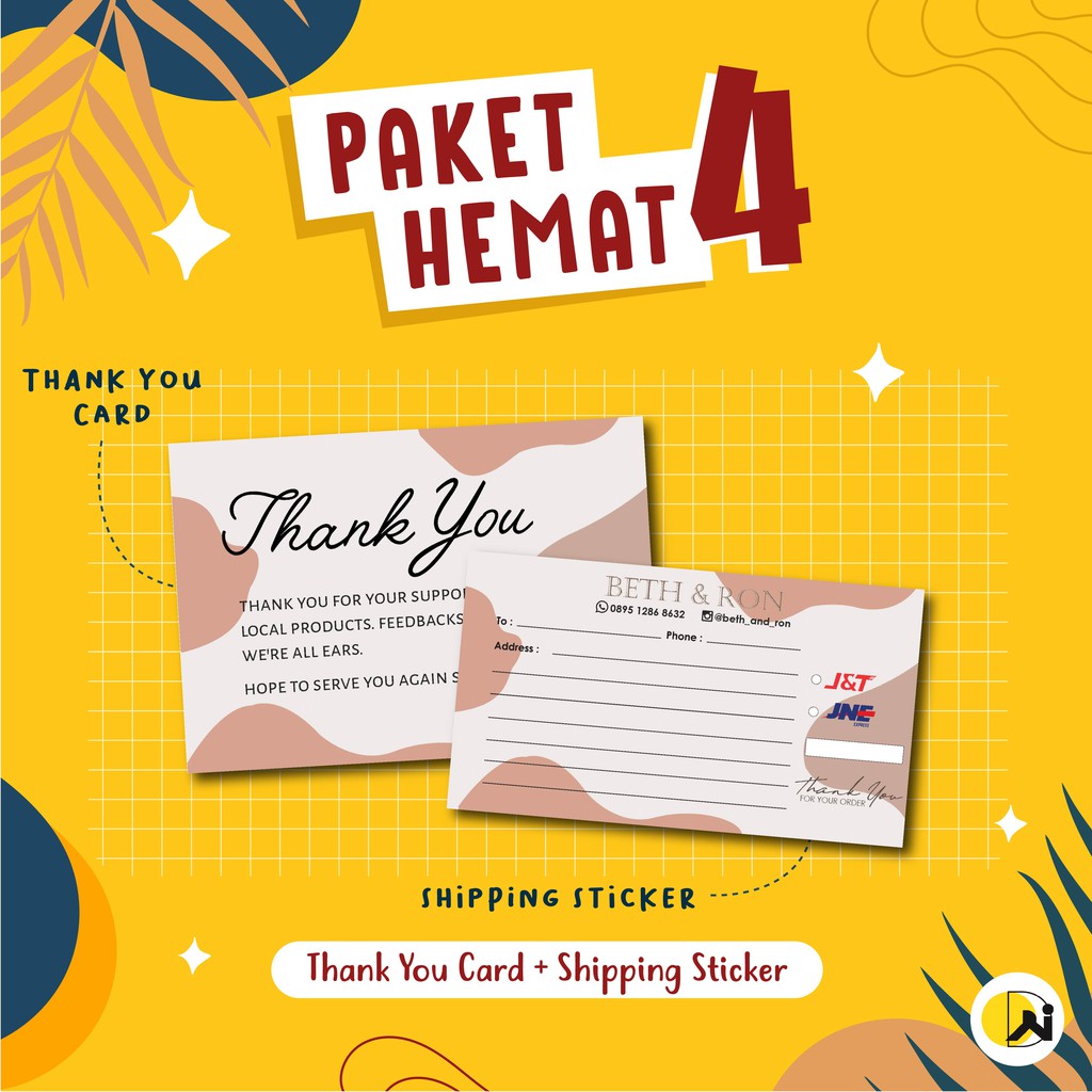 

Thank You Card Dan Stiker Pengiriman Online Shop Paket Branding