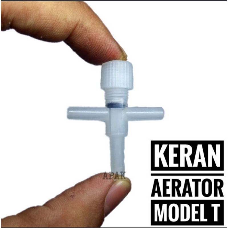 Kran Model T Pengaturan Udara Aquarium Aquascape