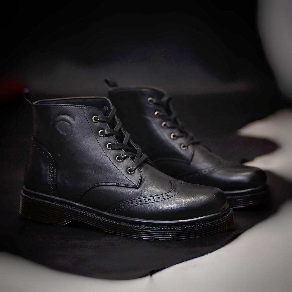 PELLIFE BLACK (KULIT ASLI) |ManNeedMe x Greata| Sepatu Boots Pria Casual ORIGINAL