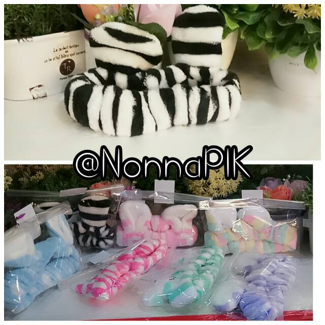 HEADBAND Bandana Karet Mandi Rabbit Kelinci [ Bisa jadi Penutup Mata ] atau Pita