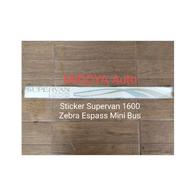 Sticker Stiker SuperVan 1600 1.6 Zebra Espass Mini Bus
