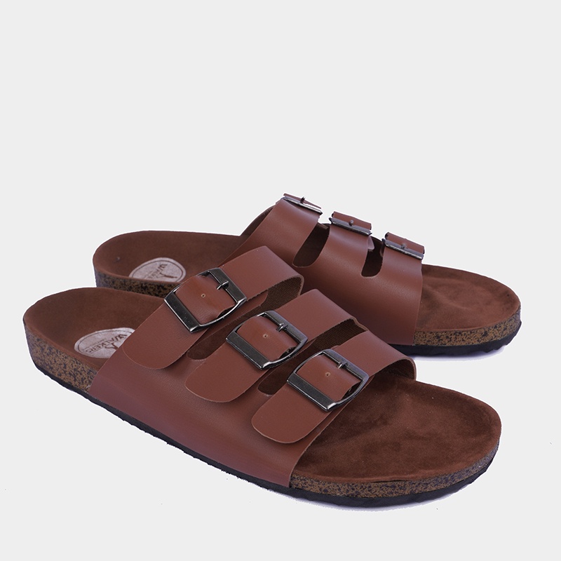 sandal pria casual sandal slop sol puyuh kekinian model birken ban tiga gesper