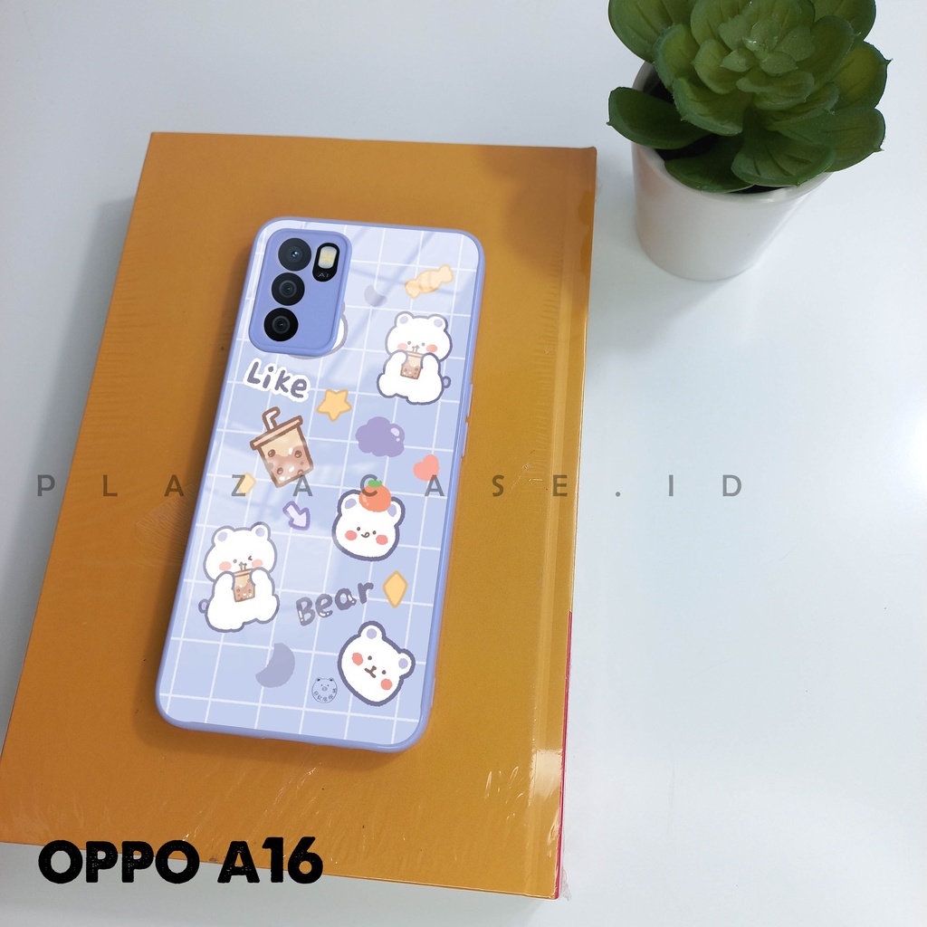 Softcase Glass Kaca For Oppo A16 - K106 - Case Lucu - Case Oppo A16 - Casing Hp Oppo A16 - Casing Hp Oppo A16 - Kesing Oppo A16 - Softcase A16 - Casing A16 - Sarung Hp A16 - Case A16 - Casing A16 - Softcase Kaca Oppo A16 - Plazacase