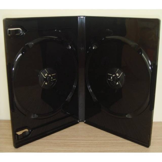Kotak CD / DVD Hitam Double ecer