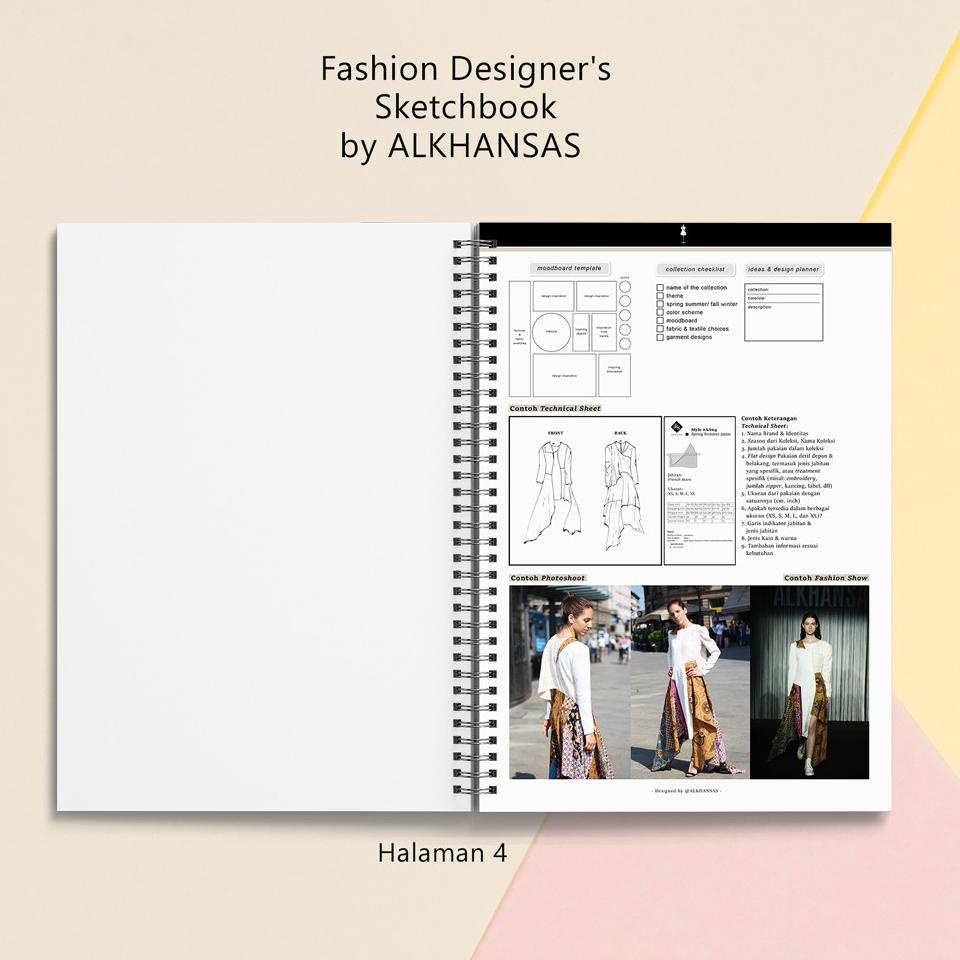 

(B-UVR {♥}) Alkhansas - Buku Gambar Fashion Designer Hard Cover (Fashion Designer's Sketchbook) Volume 8||amanah