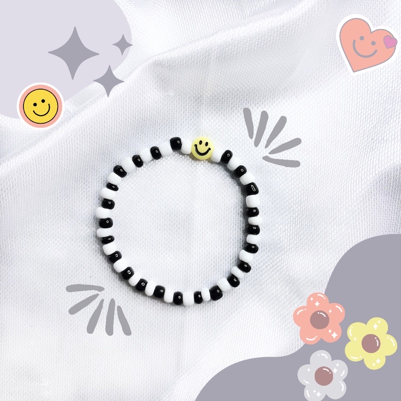 Smiley bracelet | Gelang manik | Cute bracelet | Cincin &amp; gelang manik