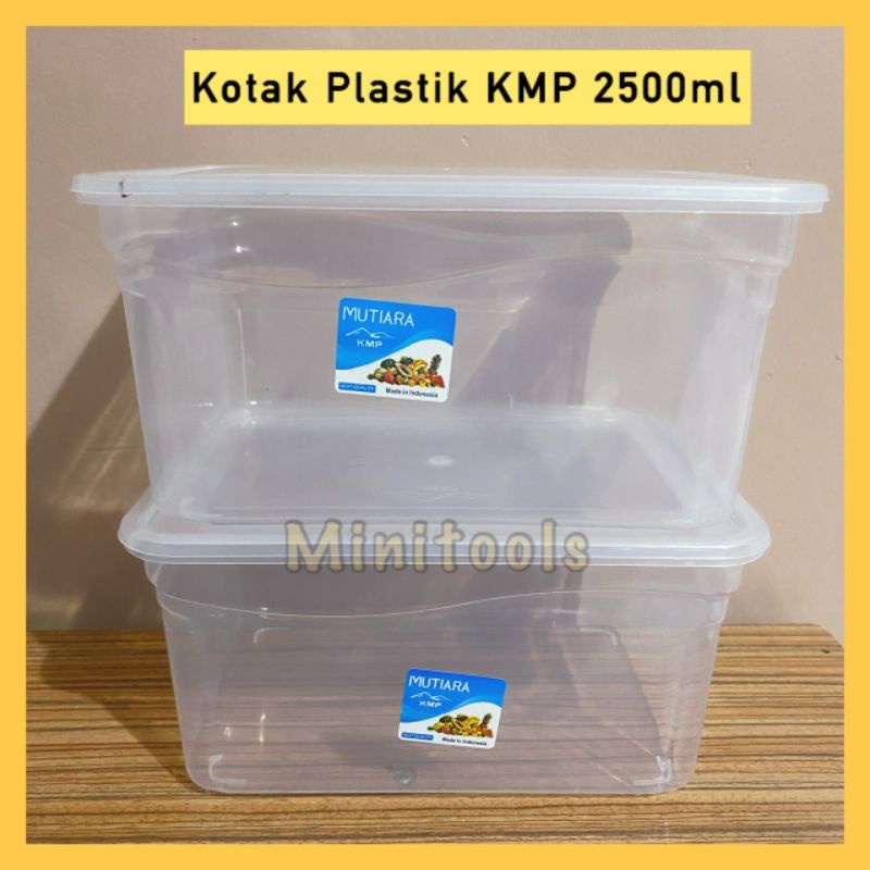 Food Box 2500ml / Kotak Plastik 2500ml KMP Mutiara