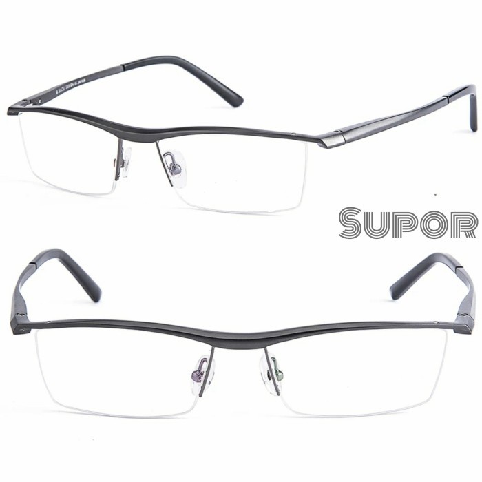 Kacamata Minus Pria - Kacamata Sport Ori Half Frame Hf2 Impor Kaca Mata Minus Plus Pria
