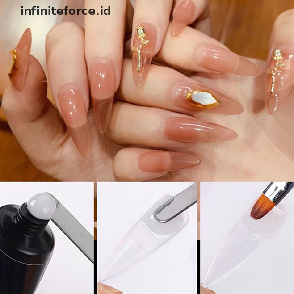 (infiniteforce.id) 100pcs / Set Cetakan Kuku Palsu Full Cover Untuk Nail Art Diy