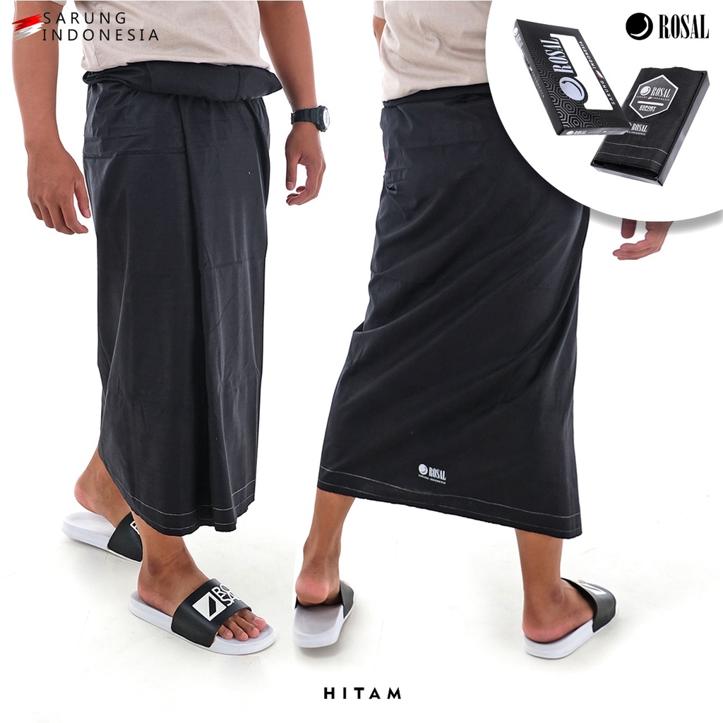 Sarung Polos Rosal Sarindo Original Fashion Muslim Pria Solat Kain Sarung Pakaian Sholat