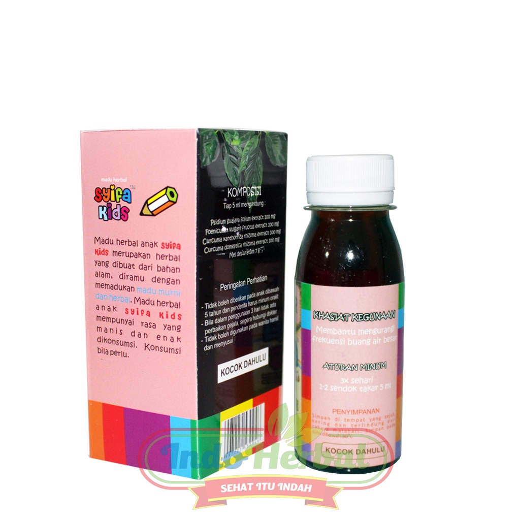 HIU MADU ANAK SYIFA DIAR | Herbal DIARE KEMBUNG MASUK ANGIN MULES 100 ML.