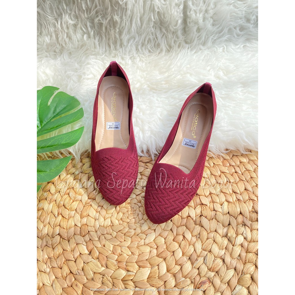 Gratica Sepatu Wanita Flat Shoes Rajut Dreyse 64