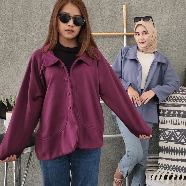 Alexandra button Outwearr Perempuan Style Kerja Trendy