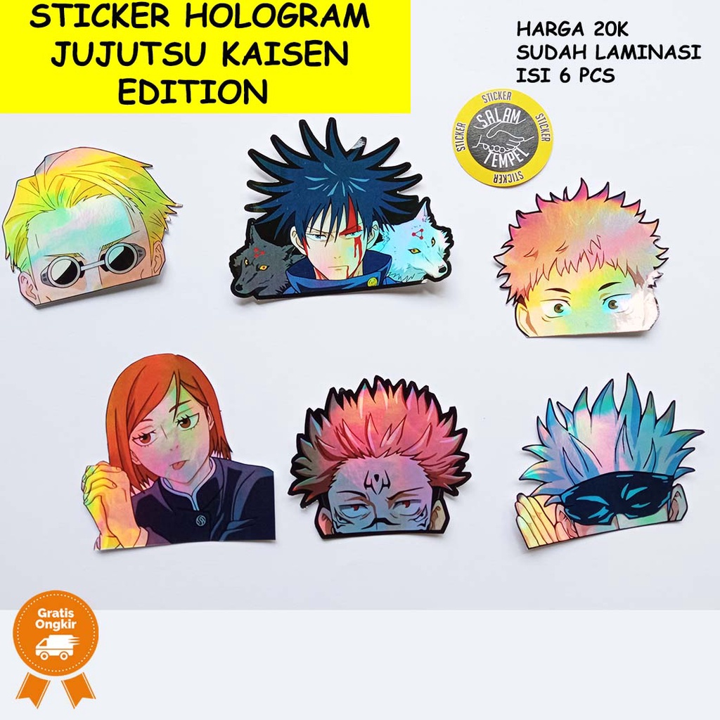 

Sticker Hologram Custom Jujutsu Kaisen Edition FREE POSTER