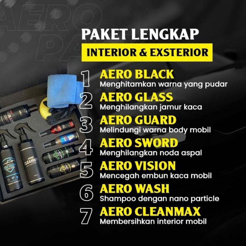 ORIGINAL AERO PACK Perawatan Kendaraan komplit AEROPACK aeroautocare aero black