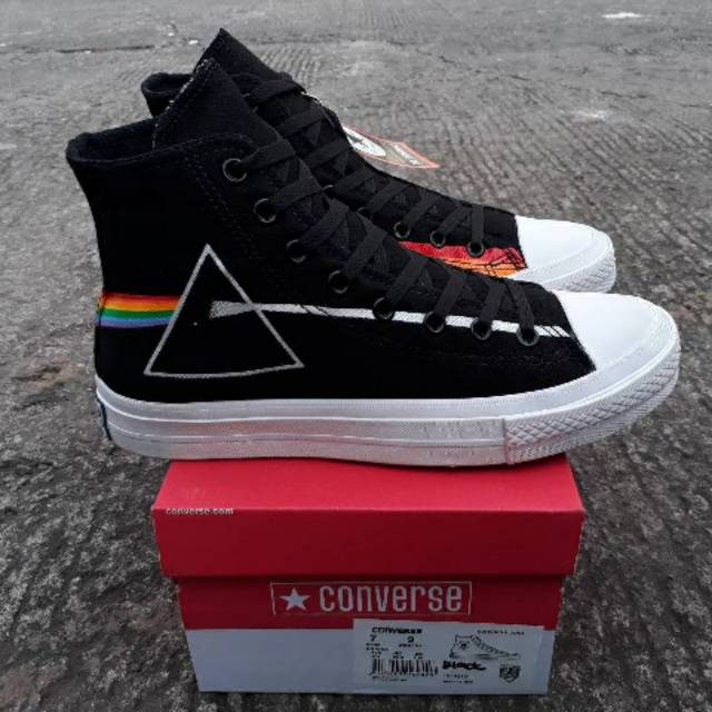 [ORIGINAL] SEPATU CONVERSE ALLSTAR ALL STAR FULL HITAM PELANGI BLACK RAINBOW PREMIUM VIETNAM
