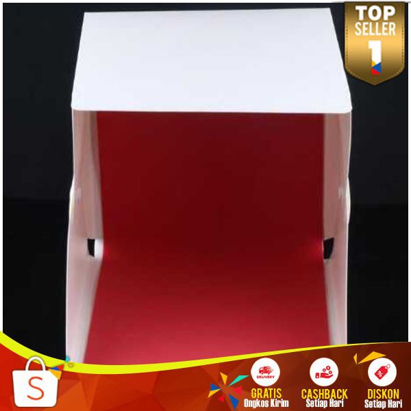 Photo Studio Mini 1 Button+LED+4PCS Background SM 04 Studio Photo Box Lipat Simpel Mudah Disimpan