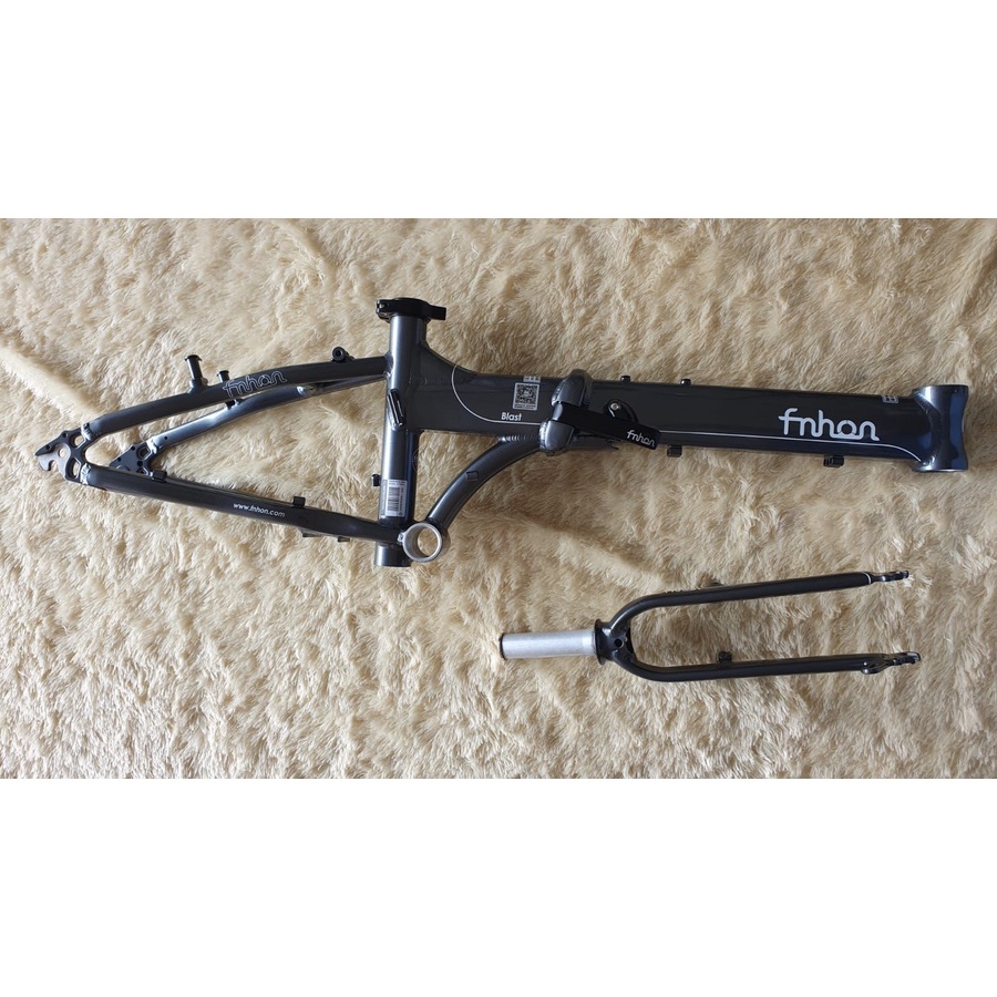 Frame Fork plus Handlepost Fnhon Blast V Brake 20 22 inch Warna Abu-abu Alloy