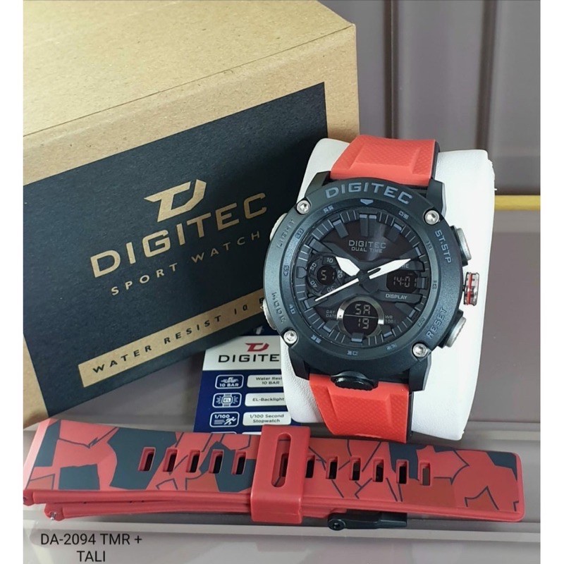 JAM TANGAN DIGITEC DG 2094 DG2094 PRIA/WANITA DUAL TIME FREE TALI ORIGINAL