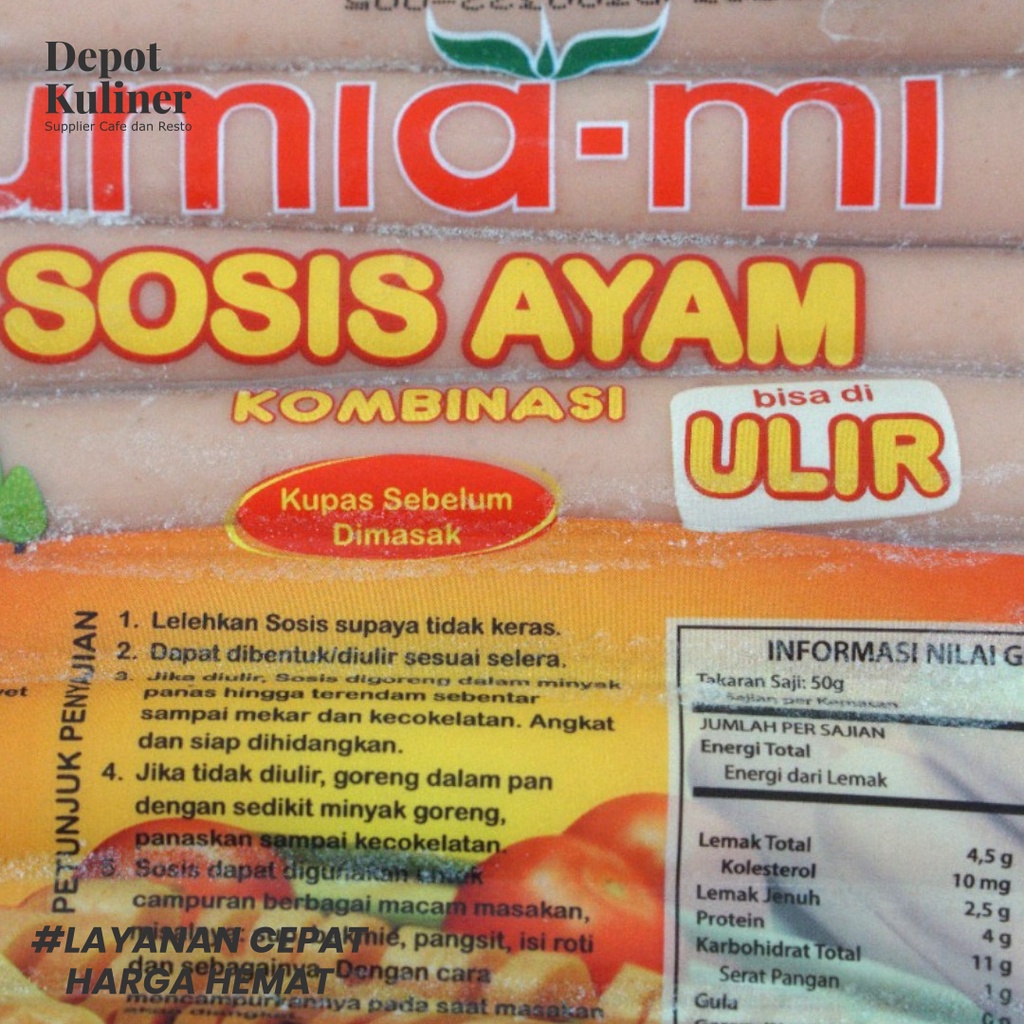 Umiami Sosis Ayam isi 16 Batang - 500 Gr - Chicken Sausage