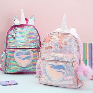  Tas  Unicorn  Sequin tas  sekolah unicorn  anak TK SD tas  