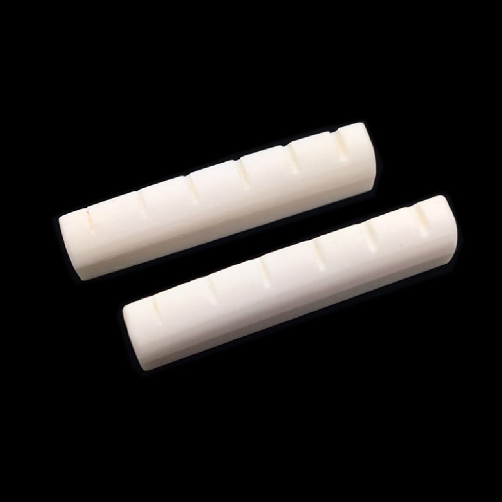 【seasonoun】 1pc Guitar Family Real Slotted Bone Nut For Folk Acoustic Guitar Electric Guitar .