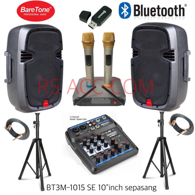 Paket SoundSystem Karaoke Baretone BT-3M1015SE - 10 inch Original