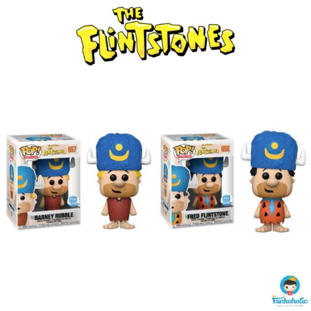 Funko POP The Flintstones - Barney Rubble & Fred Flintstone Water Buffalo Hat FUNKO-SHOP EXCLUSIVE