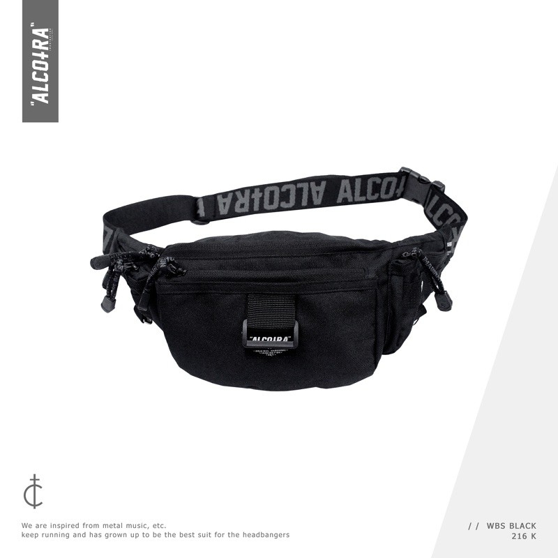 WB SMALL BLACK // WAISTBAG KECIL ALCOTRA // TAS PINGGANG ALCOTRA