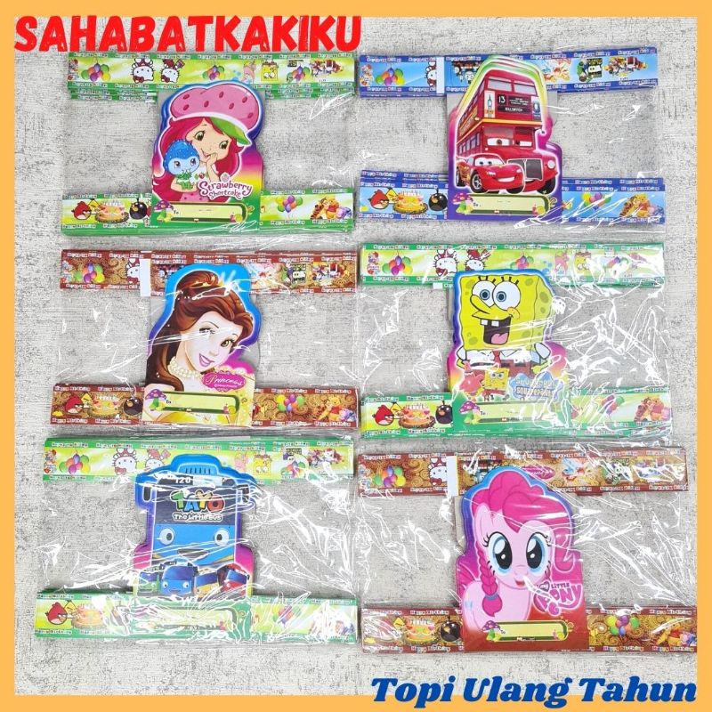 Topi Ulang Tahun Anak-anak / Topi Ulang Tahun Kerucut / Topi Ulang Tahun Karakter