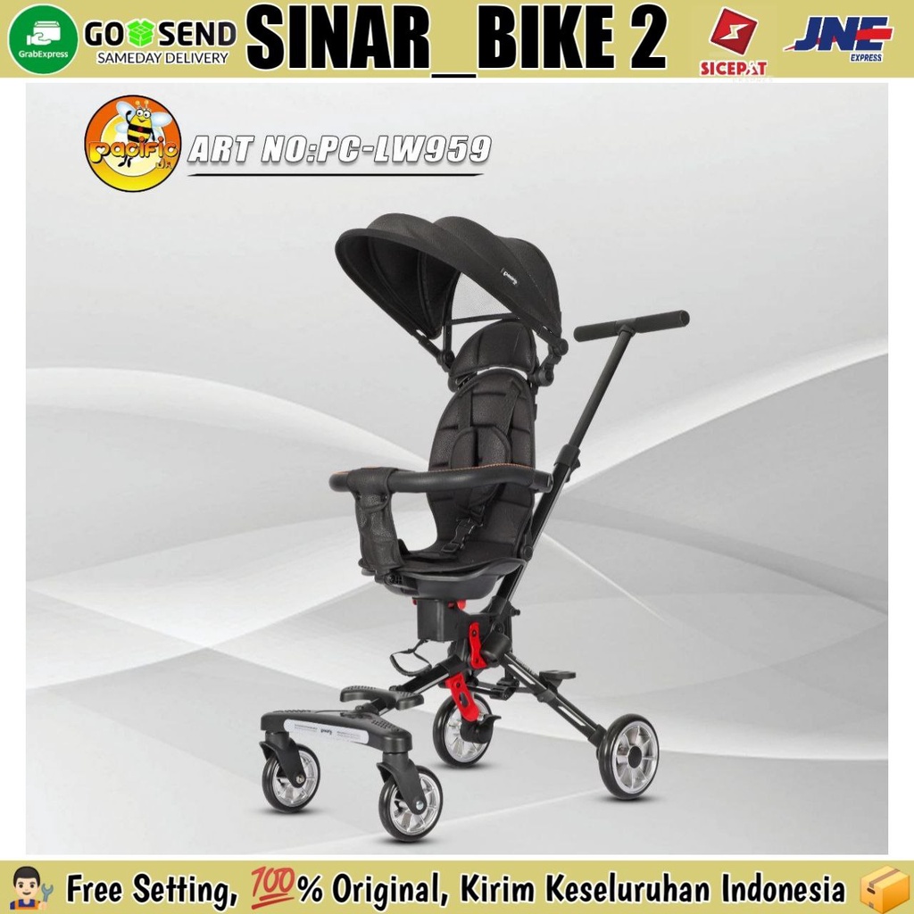 Baby Stroller PACIFIC LW 959 Kursi Putar Bisa Rebahan Kereta Dorong Anak Bayi