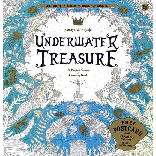 Download Underwater Treasure Art Therapy Coloring Book For Adults Shopee Indonesia