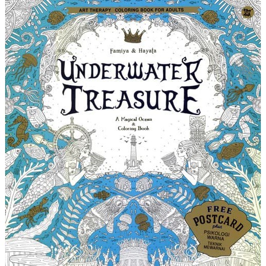 Download Underwater Treasure Art Therapy Coloring Book For Adults Shopee Indonesia