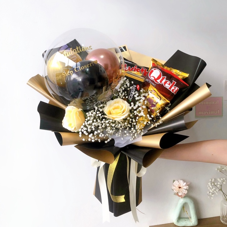 GRADUATION BOUQUET ULANG TAHUN BUKET SNACK BUKET BALON BUKET BUNGA BUKET PREMIUM MURAH