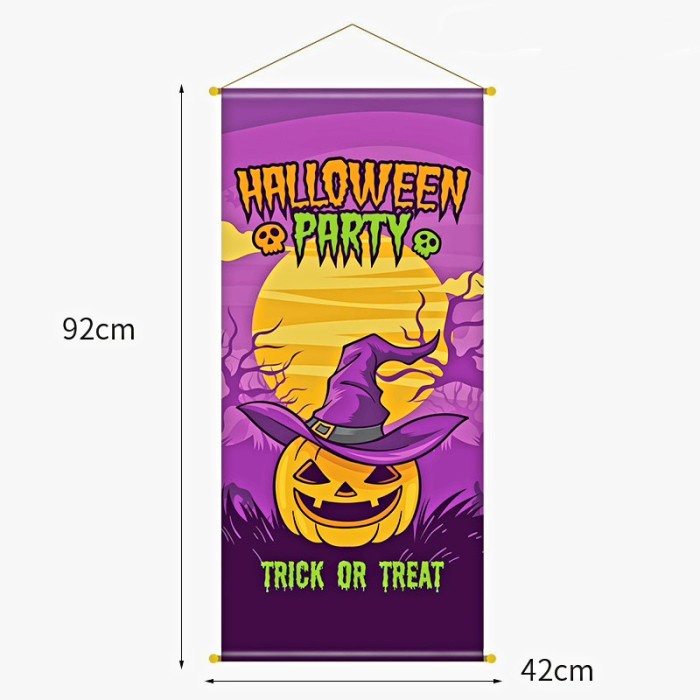 Banner Happy Halloween Dekorasi Pesta Haloween Trick Or Treat Murah