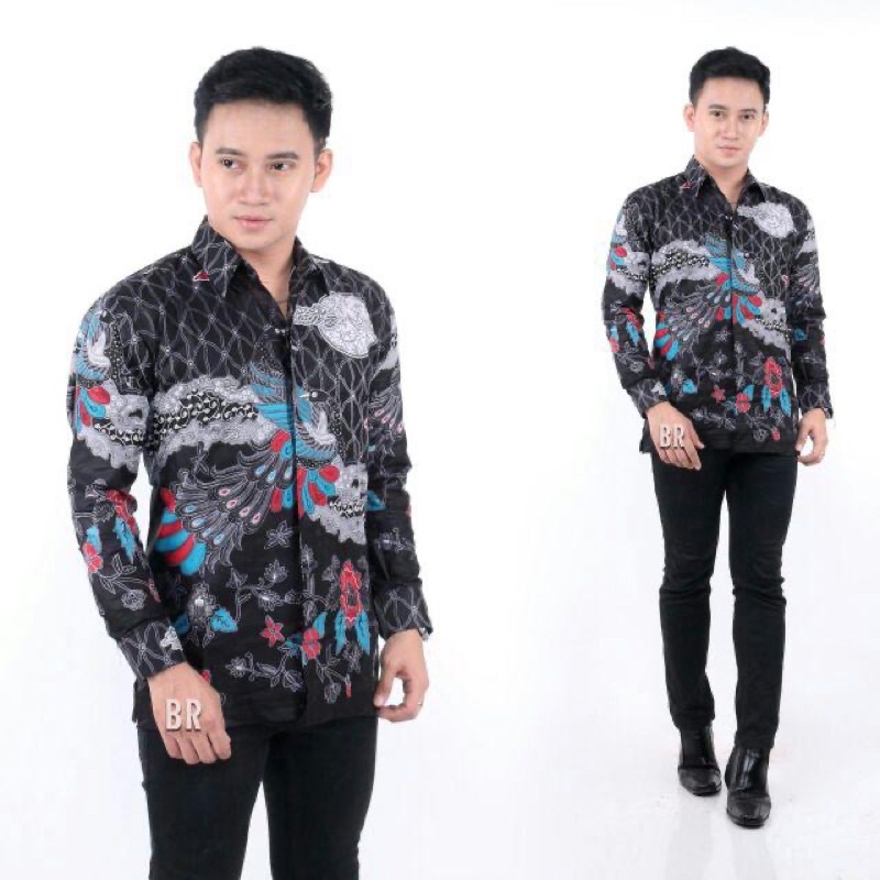 Batik Couple keluarga sania ruffle ori ndoro jowi dnt motif mega mendung abu