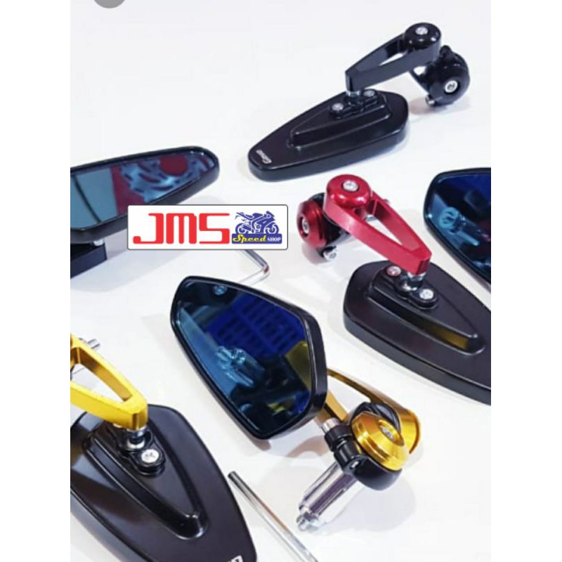 kaca spion jalu oval spion jalu stang ujung stir universal Honda Yamaha Suzuki kawasaki