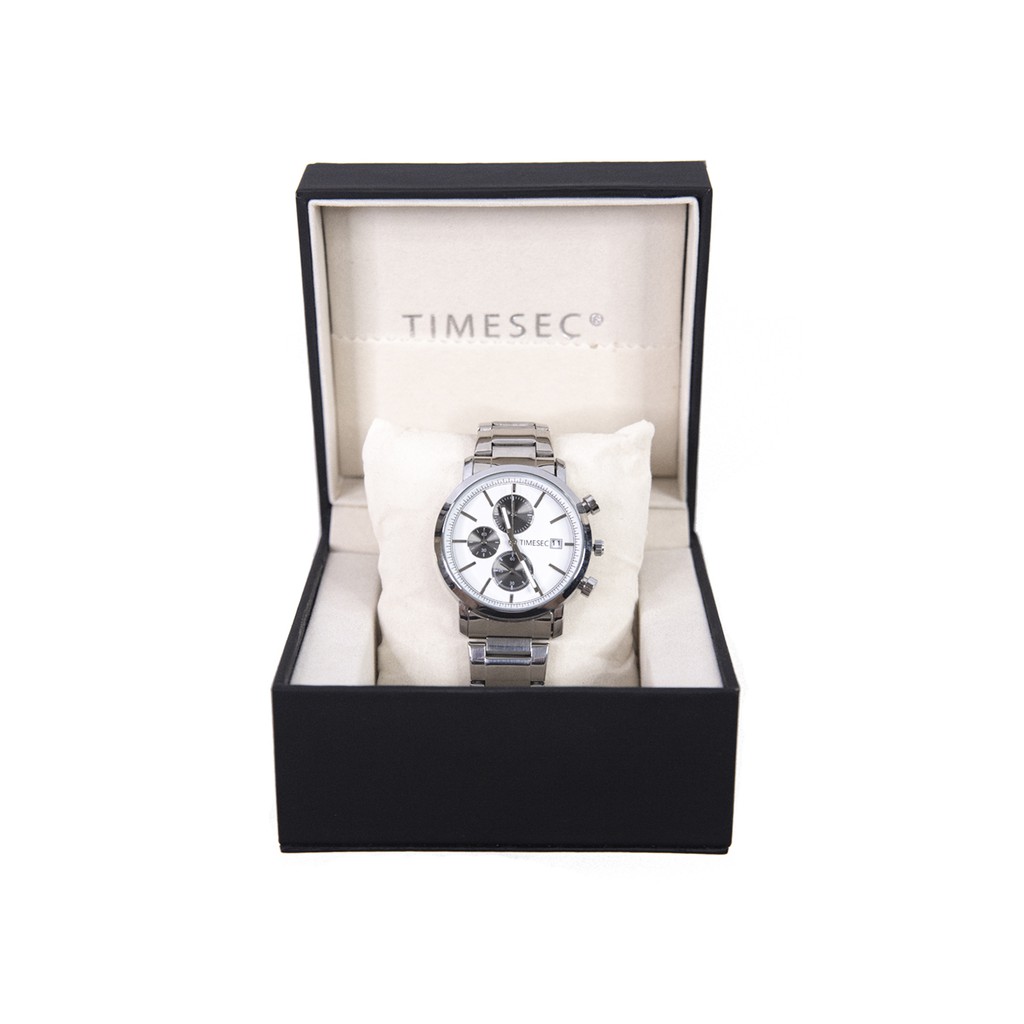 Timesec Orso Chronograph Men Watch Analog Stainless Silver Bonus Premium Box