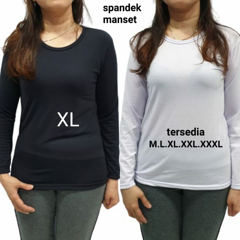 Meygrosir M.L.XL.XXL.XXXL jumno.tgn panjang spandek kaos manset