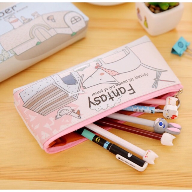 

PANACHE Puppy Pencil Case, Pencil Pouch with Zipper and Key Ring, Kotak Pencil Organizer