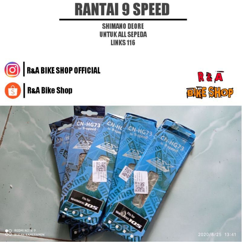 Rantai 9 Speed - Rantai untuk All Sepeda - Shimano Deore