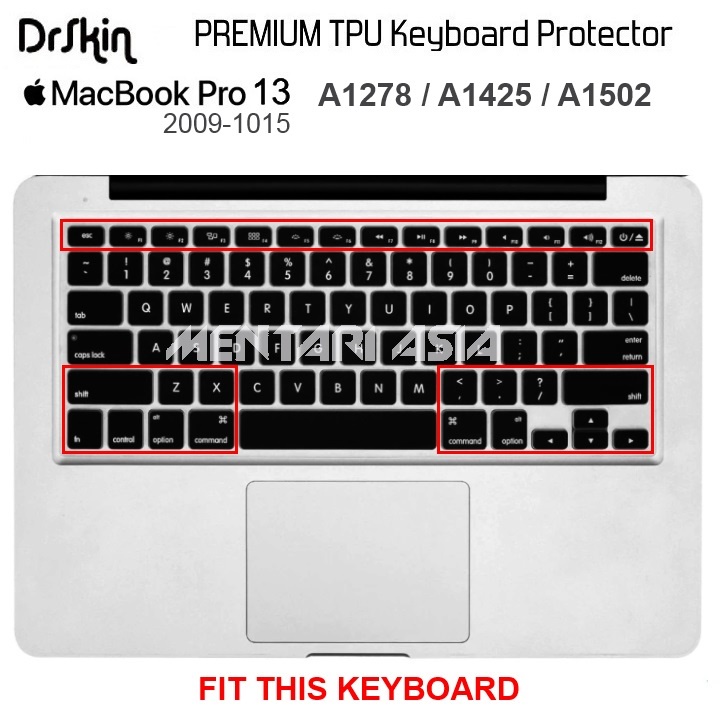 Keyboard Protector MacBook Pro 13 A1278 A1425 A1502 - DrSkin PREMIUM