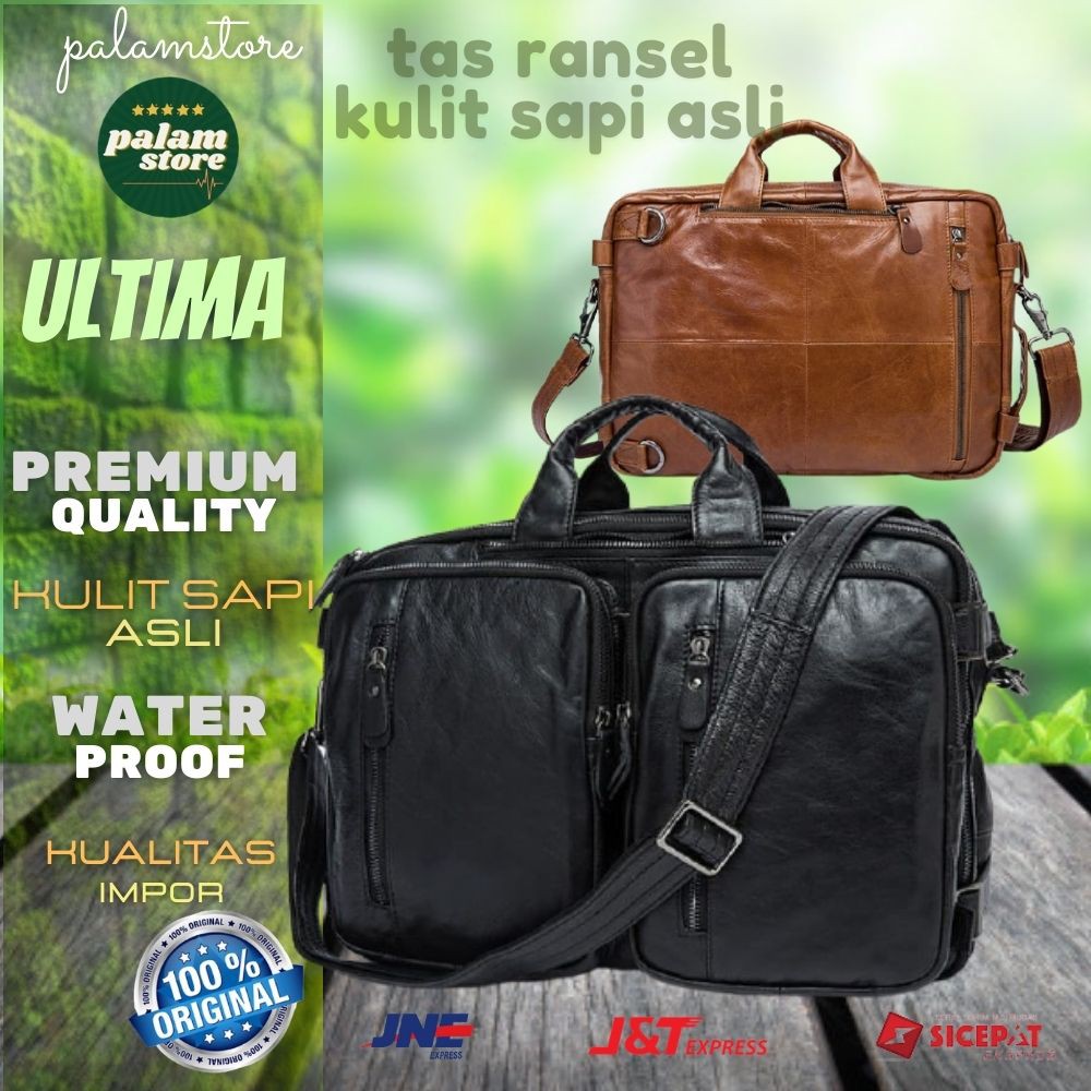 Tas Ransel & Tas Selempang Kulit Sapi Asli Tas Slempang Pria