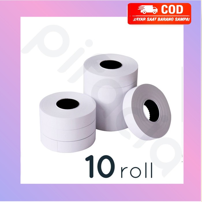 

KERTAS LABEL HARGA/ REFILL 2 BARIS ISI 10 ROLL