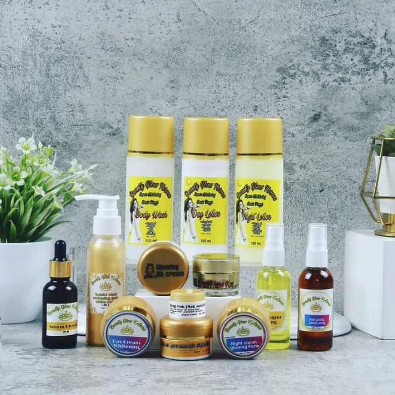 Paket Flek Glowing Beauty Glow Farma FREE GLOWING BB CREAM / Beauty Glow Farma Skincare / Paket Puti